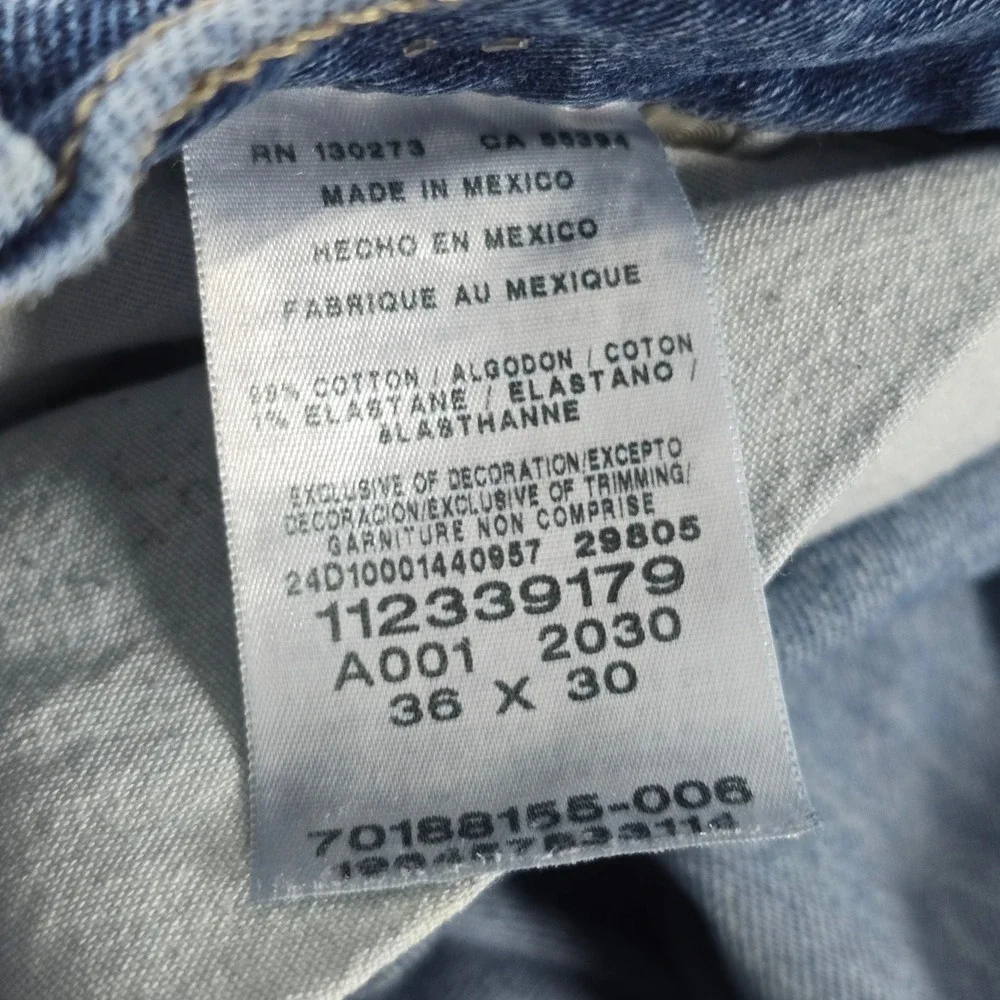 Lee Workwear Mens Blue Carpenter Jeans Straight Leg Utility Pants 36x30 2030